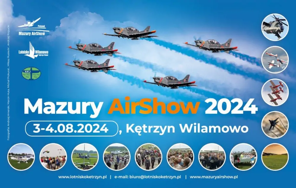 Plakat Mazury Air Show 2024 - Źródło: Mat. Organizatora